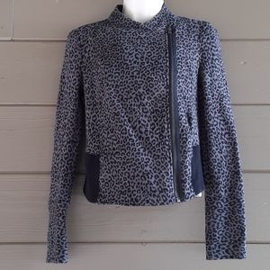 Express grey leopard jacket